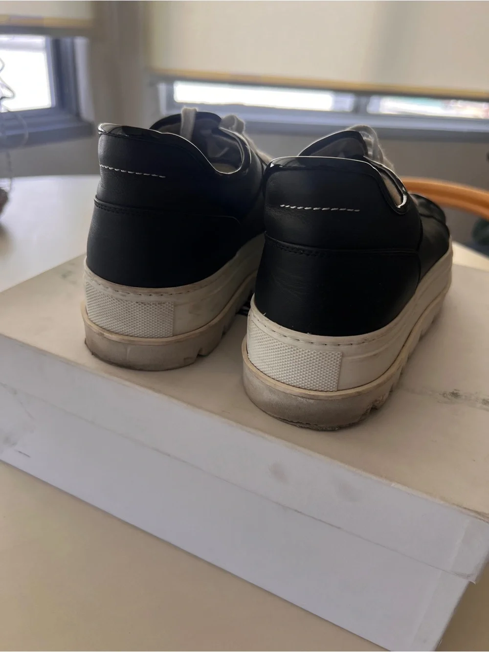 MM6 Maison Margiela platform leather sneakers